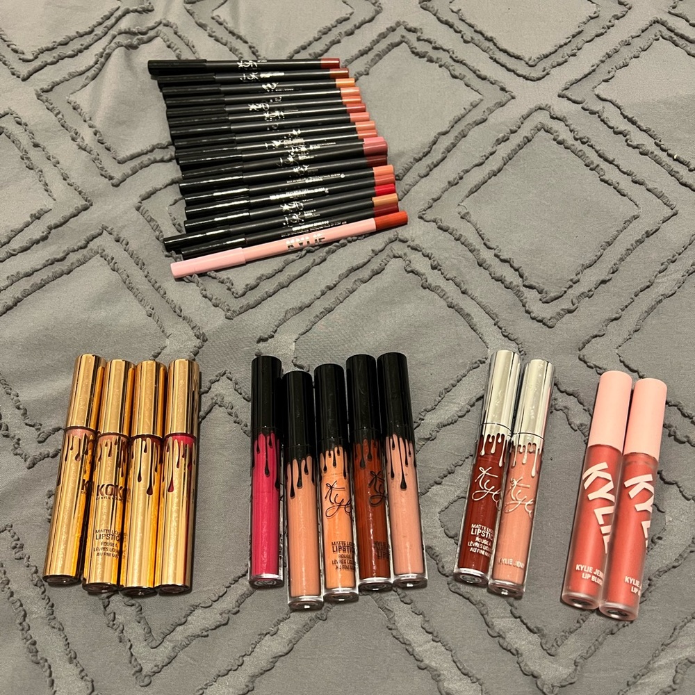 Kylie Cosmetics lipsticks and liners